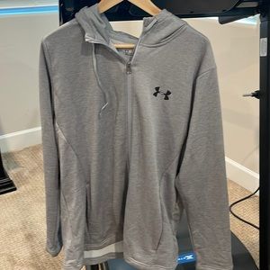 X-Large Under Armour Grey Zip Hoodie